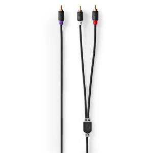 Nedis RCA apa - 2x RCA apa m&eacute;lynyom&oacute; k&aacute;bel 3m (CABW24000AT30)
