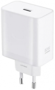 Realme SUPERVOOC USB h&aacute;l&oacute;zati t&ouml;ltő 80W feh&eacute;r "Gigapack csomagol&aacute;s" (VCB8OAEH)