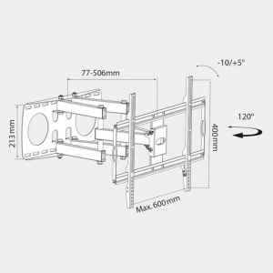 Harmantrade 43-75" TV fali tart&oacute; fekete (P17)