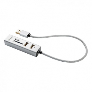 Yenkee YHC 101SR USB 2.0 eloszt&oacute; &eacute;s k&aacute;rtyaolvas&oacute;