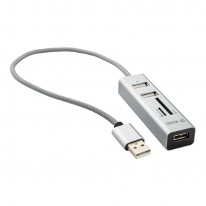 Yenkee YHC 101SR USB 2.0 eloszt&oacute; &eacute;s k&aacute;rtyaolvas&oacute;