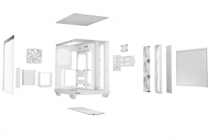 Be quiet! Light Base 500 LX White t&aacute;p n&eacute;lk&uuml;li ablakos h&aacute;z feh&eacute;r (BGW86)