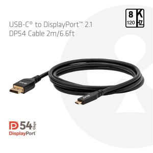 CLUB3D USB-C -> DisplayPort k&aacute;bel 1.8m fekete (CAC-1563)