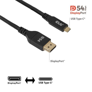 CLUB3D USB-C -> DisplayPort k&aacute;bel 1.8m fekete (CAC-1563)