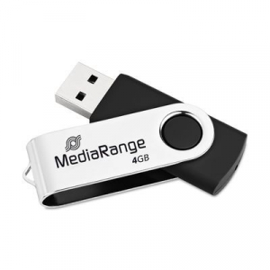 Pen Drive 4GB MediaRange ez&uuml;stsz&iacute;nű-fekete USB2.0 (MR907)