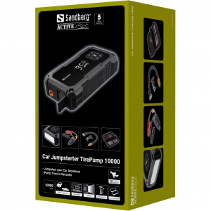 Sandberg Car Jumpstarter TirePump 10000 akkuind&iacute;t&oacute;, pumpa, Power Bank (421-21)