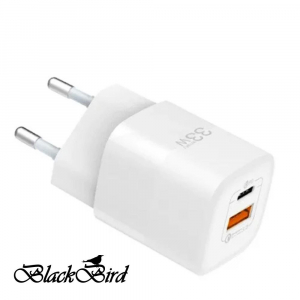 BlackBird ZCD-015B-AC GAN 33W h&aacute;l&oacute;zati t&ouml;ltő adapter feh&eacute;r
