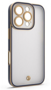 Gigapack Apple iPhone 16 Pro Max műanyag tok &aacute;ttetsző-aranysz&iacute;nű &eacute;s k&eacute;k (GP-177615)