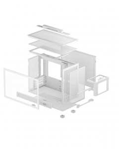 Deepcool CH160 PLUS WH t&aacute;p n&eacute;lk&uuml;li ablakos Micro-ATX h&aacute;z feh&eacute;r (R-CH160-WHNGM0-G)