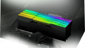 32GB 6000MHz DDR5 RAM Klevv CRAS V RGB CL30 (2x16GB) fekete (KD5AGUA80-60A300G)