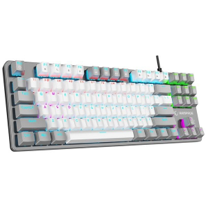 Rampage SNUG K14 Rainbow TKL k&eacute;k kapcsol&oacute;s US Gaming billentyűzet feh&eacute;r-sz&uuml;rke (41851)