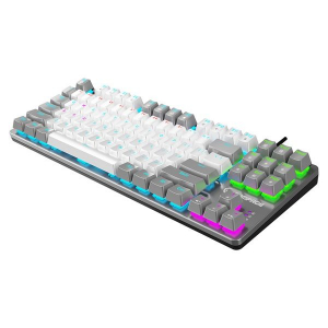Rampage SNUG K14 Rainbow TKL k&eacute;k kapcsol&oacute;s US Gaming billentyűzet feh&eacute;r-sz&uuml;rke (41851)