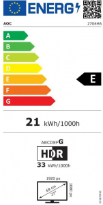 27" AOC 27G4HA gamer monitor