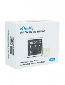 Shelly Wall Display WiFi, BT vez&eacute;rlőpanel feh&eacute;r HT szenzorral