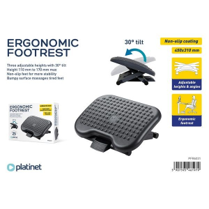 Platinet ergonomikus l&aacute;btart&oacute; fekete (PFR6031)