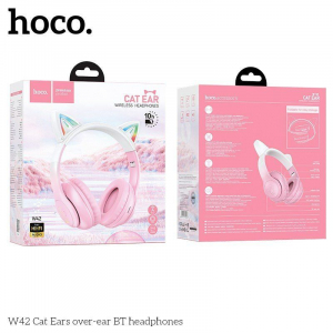 Hoco W42 Cat Ears Bluetooth fejhallgat&oacute; r&oacute;zsasz&iacute;n