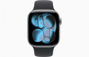 Apple Watch Series 11 GPS + Cellular 42mm asztrosz&uuml;rke alum&iacute;niumtok fekete sportsz&iacute;j M/L (MF8C4MP/A)