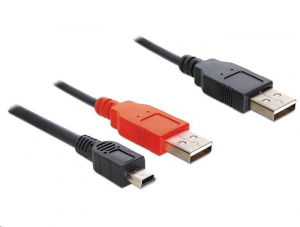 Delock 83178 2xUSB 2.0 > USB mini 5pin kábel 30 cm (83178)