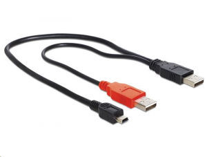 Delock 83178 2xUSB 2.0 > USB mini 5pin kábel 30 cm (83178)