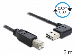 Delock 83375 USB 2.0 -A hajlított apa > USB 2.0-B apa kábel 2 m