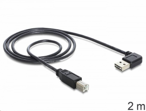 Delock 83375 USB 2.0 -A hajlított apa > USB 2.0-B apa kábel 2 m