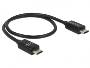 Delock 83570 USB2.0 B apa --> micro USB-B apa OTG tápfeszültség-megosztó kábel