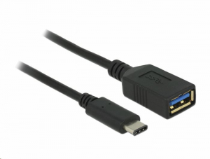 Delock 65634 USB Type-C (USB-C) apa > USB Type A anya 15 cm fekete