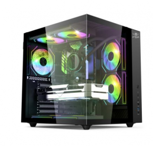 Spirit Of Gamer BANDIT GT DARK t&aacute;p n&eacute;lk&uuml;li ablakos h&aacute;z fekete (8505RA)