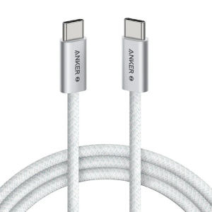 Anker Zolo USB-C - USB-C gyorst&ouml;ltő k&aacute;bel 240W, 1,8m feh&eacute;r (A8060H22)