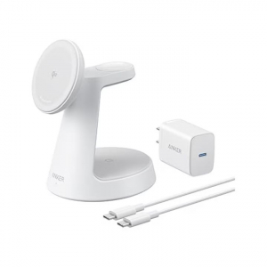 Anker MagGo 3 az 1-ben dokkol&oacute;&aacute;llv&aacute;ny vezet&eacute;k n&eacute;lk&uuml;li t&ouml;ltő feh&eacute;r (B25M4G21)