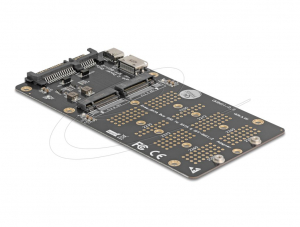 Delock &aacute;talak&iacute;t&oacute; M.2 M kulcsos NVMe SSD-ről OCuLink SFF-8612 csatlakoz&oacute;ra &eacute;s M.2 B kulcsos SATA SSD-ről SATA csatlakoz&oacute;ra (64294)