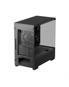 Deepcool CG380 3F t&aacute;p n&eacute;lk&uuml;li ablakos Micro-ATX h&aacute;z fekete (R-CG380-BKAGM3-G)