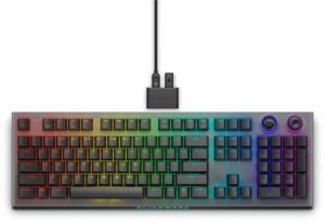 DELL AW920K Alienware Tri-Mode US (QWERTY) vezet&eacute;k n&eacute;lk&uuml;li Gaming billentyűzet Dark Side of the Moon (545-BBFL)