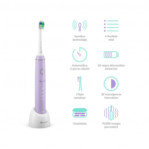 TrueLife SonicBrush Compact elektromos fogkefe levendula (8596687101007)