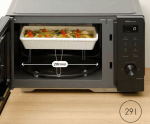 Panasonic NN-GD35QBEPG inverteres mikrohull&aacute;m&uacute; s&uuml;tő grillezővel fekete