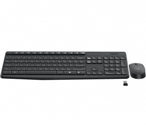 Logitech MK235 vezet&eacute;k n&eacute;lk&uuml;li billentyűzet + optikai eg&eacute;r sz&uuml;rke Grav&iacute;rozott HU (920-007935/7931)