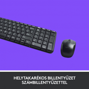 Logitech Wireless Combo MK220 vezet&eacute;k n&eacute;lk&uuml;li billentyűzet + optikai eg&eacute;r Grav&iacute;rozott HU (920-003167/3161)