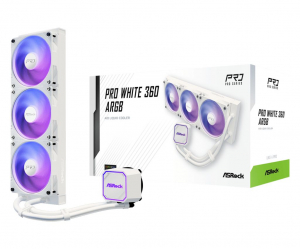 ASRock Pro White 360 ARGB univerz&aacute;lis CPU v&iacute;zhűt&eacute;s feh&eacute;r (90-APRA36-WAAGA6)