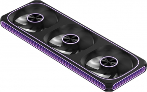 Formula Air Fusion 3 hűtő ventil&aacute;tor panel 360mm fekete (Air Fusion 3 BK)