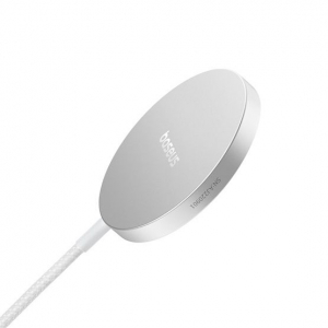 Baseus Simple Mini4 Air Magnetic vezet&eacute;k n&eacute;lk&uuml;li t&ouml;ltő 15W ez&uuml;st sz&iacute;nű (P10278200S11-00)