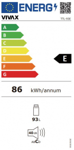 Vivax TTL-93E hűtőszekr&eacute;ny feh&eacute;r