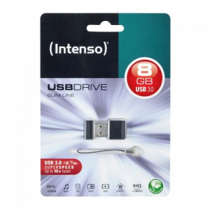 Pen Drive 8GB Intenso Slim Line USB 3.0 fekete (3532460)