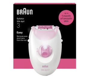 Braun Silk-&eacute;pil Series 3 3-000 epil&aacute;tor feh&eacute;r-r&oacute;zsasz&iacute;n (10AS490220)