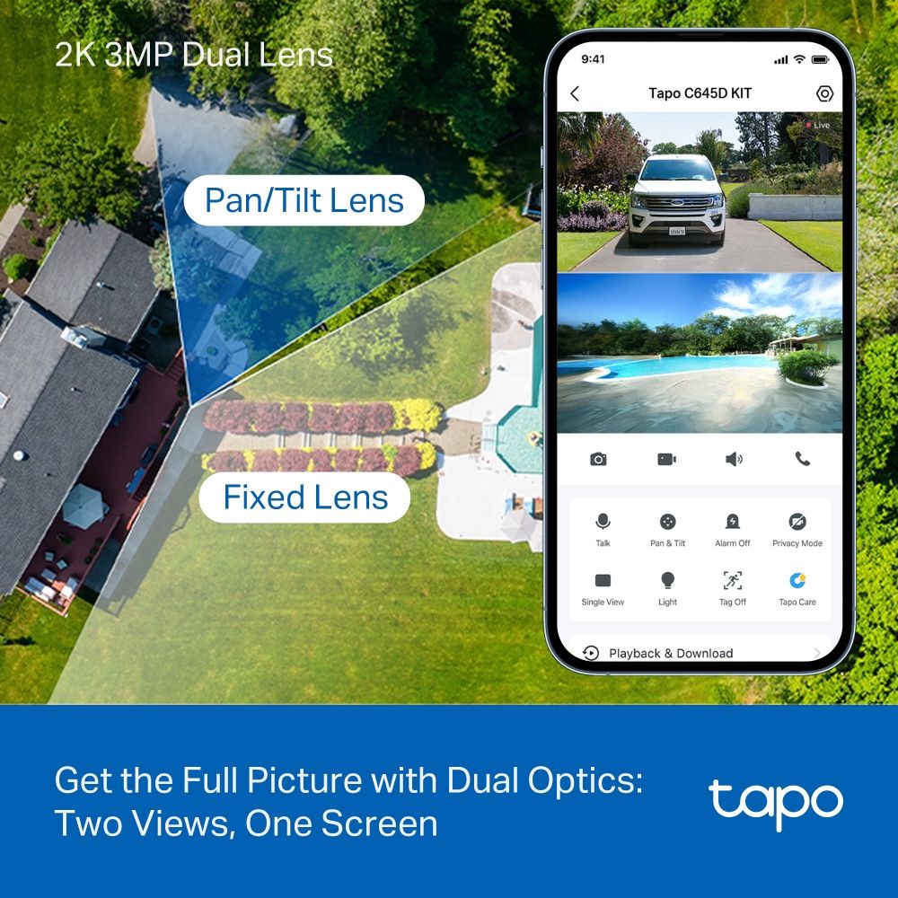 TP-Link TAPO C645D KIT napelemes dupla lencsés biztonsági kamerakészlet