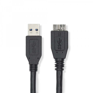 Nedis USB-A - USB Micro-B k&aacute;bel 2m fekete (CCGL61500BK20)