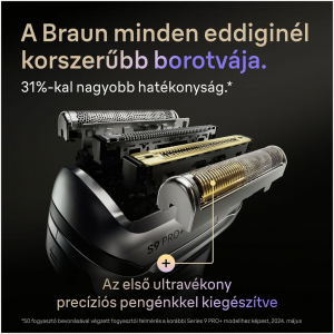 BRAUN 9667cc Series 9 Pro+ Elektromos borotva, ez&uuml;st