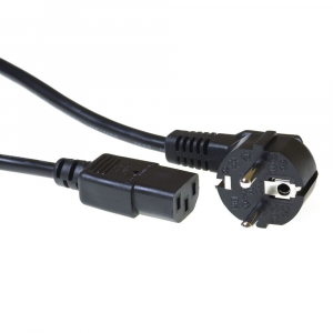 ACT Schuko CEE 7/7 apa - C13 IEC 60320 h&aacute;l&oacute;zati t&aacute;pk&aacute;bel 2.5m fekete (AK5010)