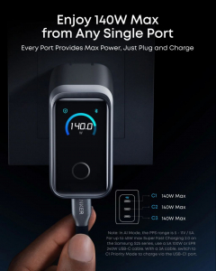 Anker Prime Charger 3xUSB-C 160W h&aacute;l&oacute;zati t&ouml;ltő (A2687341)