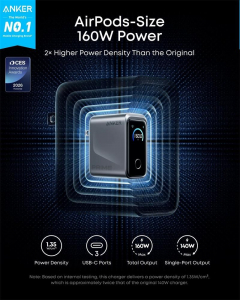 Anker Prime Charger 3xUSB-C 160W h&aacute;l&oacute;zati t&ouml;ltő (A2687341)