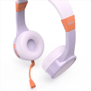 Hama Teens Guard II Bluetooth fejhallgat&oacute; gyerekeknek hangerő-korl&aacute;toz&aacute;ssal lila-narancss&aacute;rga (00184183)